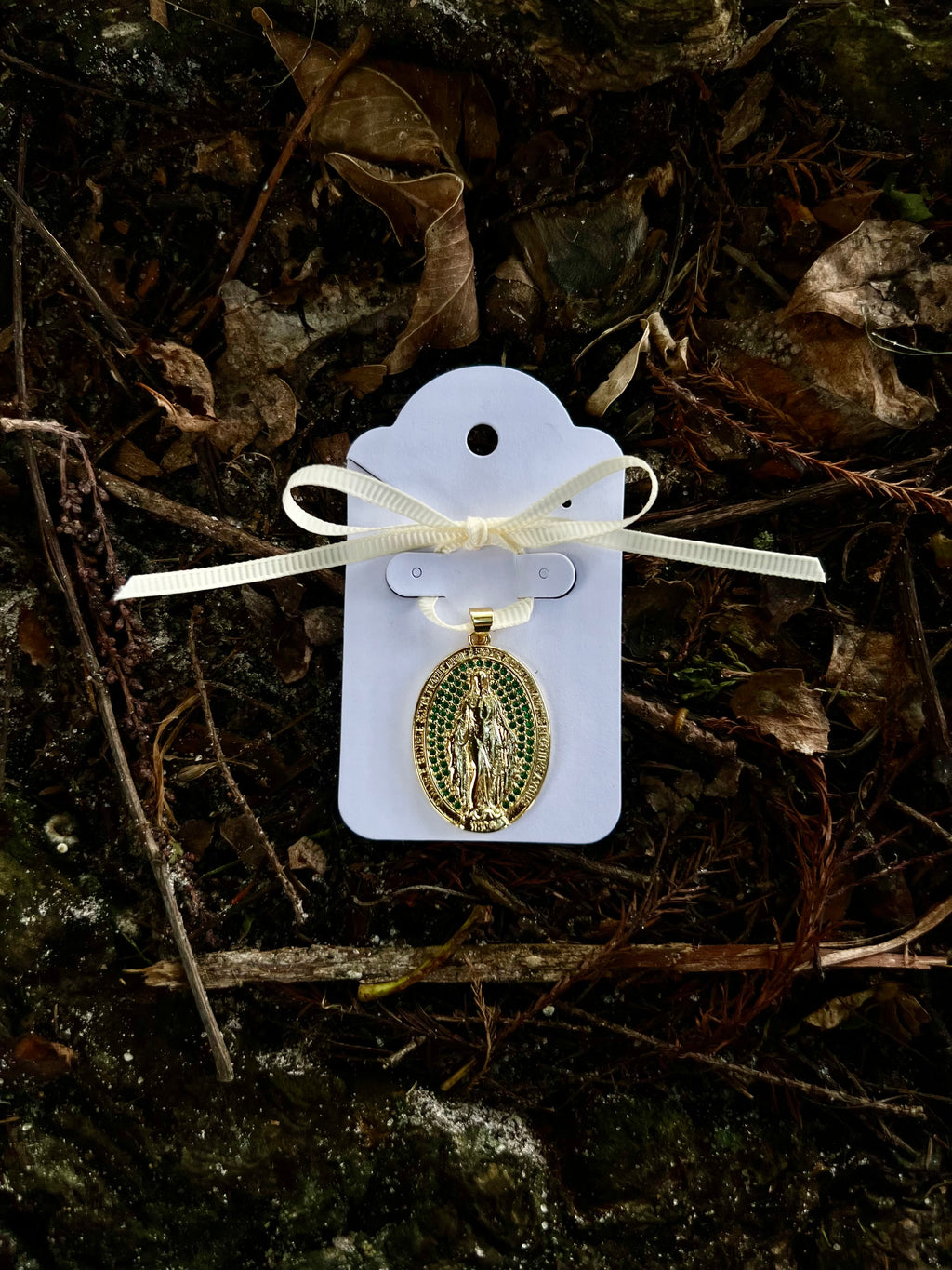 Medalla Milagrosa Brillante Verde