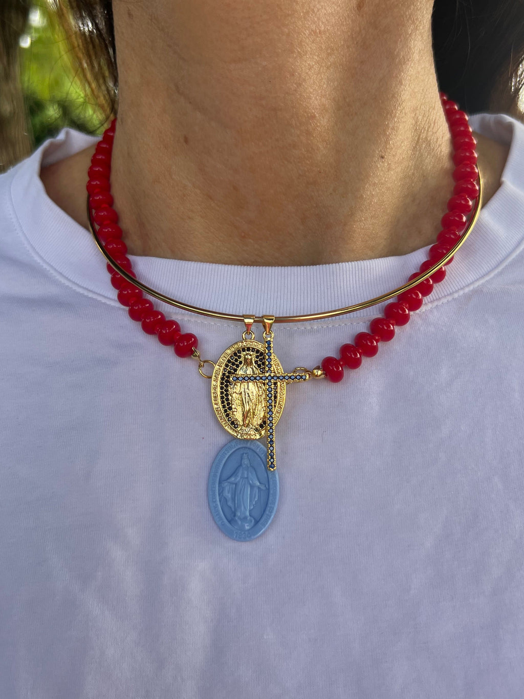 Collar Natural Rojo