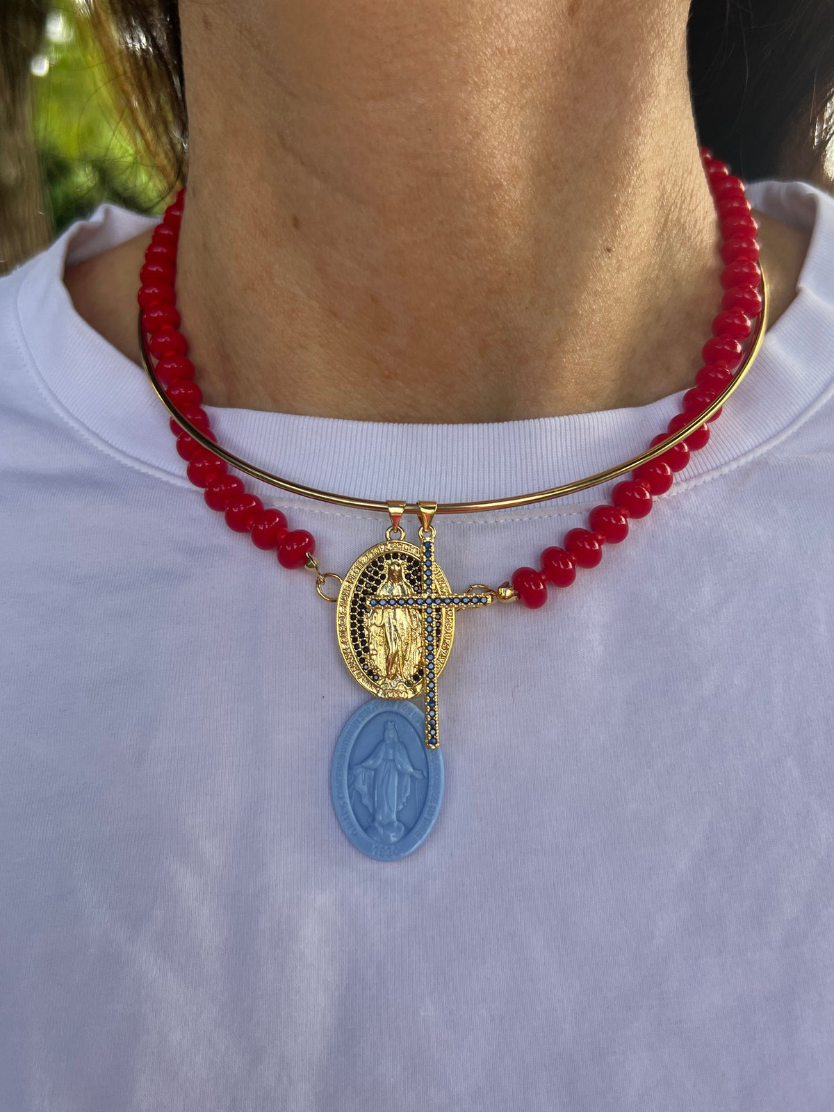 Collar Natural Rojo