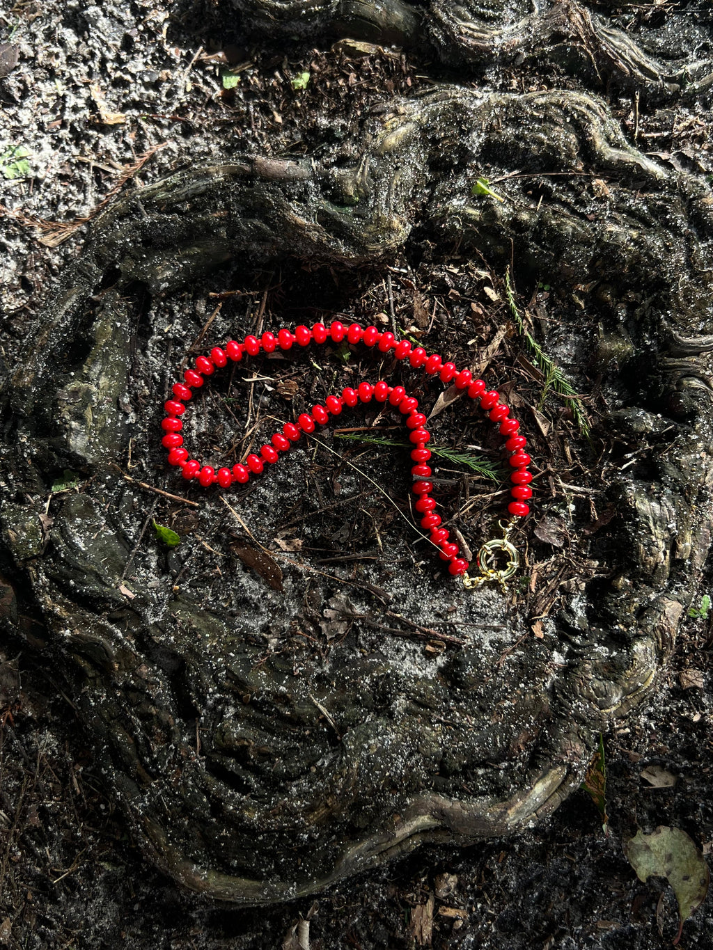 Collar Natural Rojo
