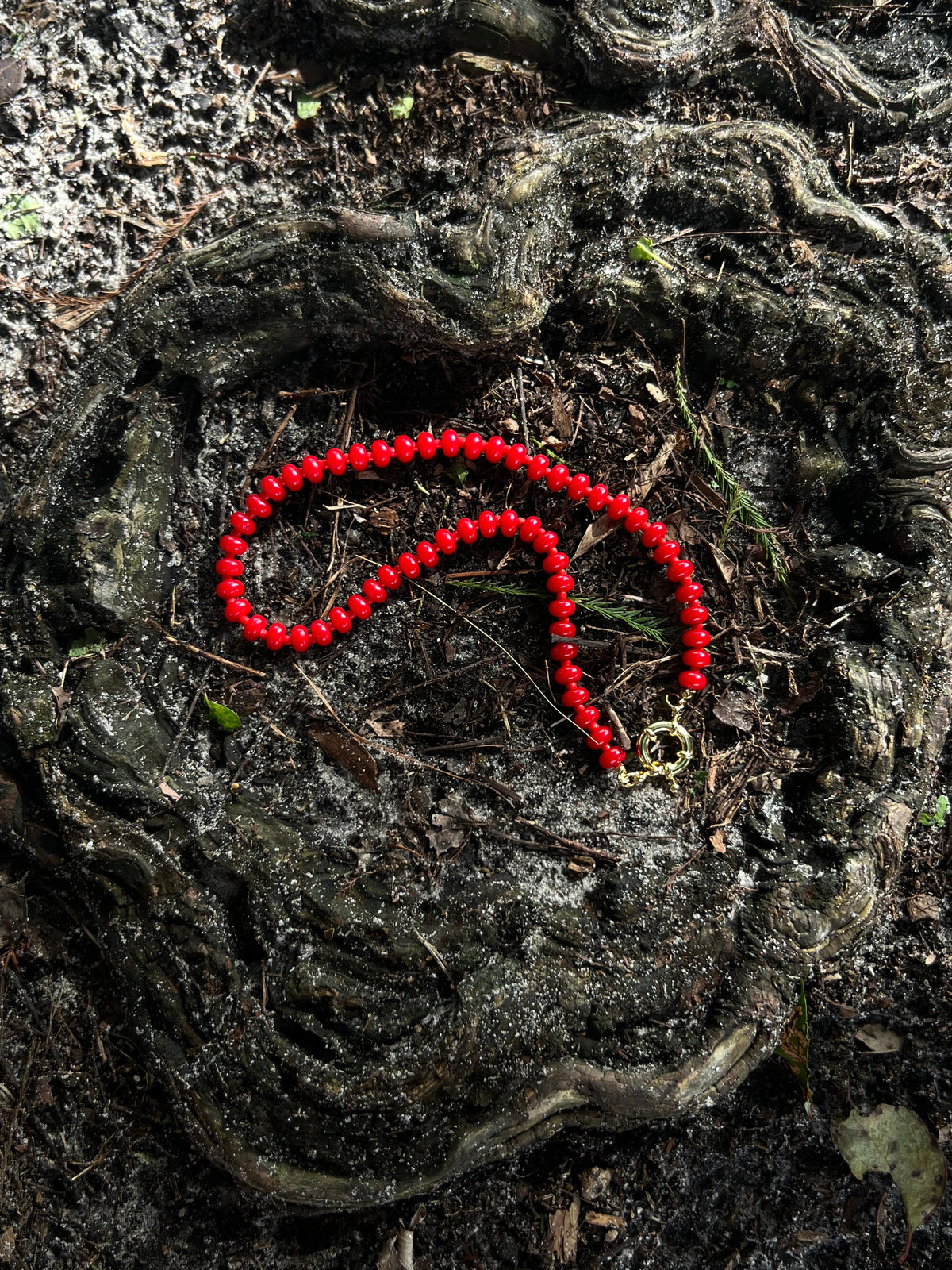 Collar Natural Rojo