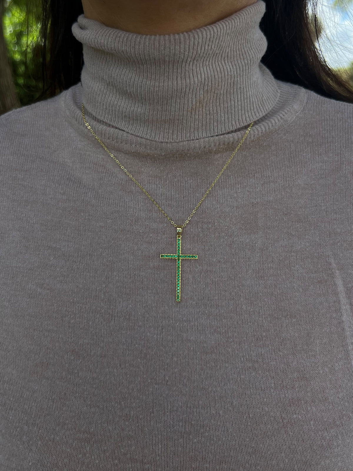 Cruz Brillante Verde